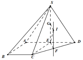 Cho hình chóp S.ABCD có đáy là hình thang vuông tại A, B, AB = BC = a, SA = AD = 2a, gọi E (ảnh 1)