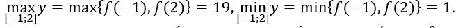 Tích của giá trị lớn nhất và giá trị nhỏ nhất của hàm số y=x^3+x^2+2x+3 trên đoạn [-1;2] là (ảnh 4)