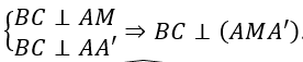 Cho hình lăng trụ tam giác đều ABC.A'B'C' có góc giữa hai mặt phẳng (A'BC) và (ABC) bằng 60°,  cạnh AB=2a. Thể tích V của khối lăng trụ ABC.A'B'C' bằng  (ảnh 2)