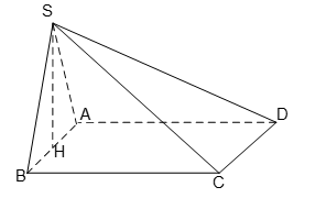 Cho hình chóp SABCDD  có đáy là hình vuông cạnh a , tam giác  SAB là tam giác vuông cân tại đỉnh  S và nằm trong mặt phẳng vuông góc với mặt phẳng đáy.  (ảnh 1)