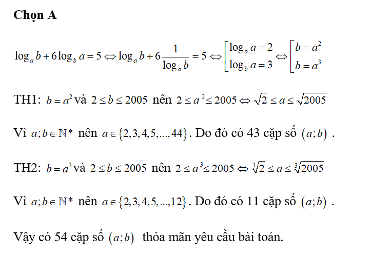 Có bao nhiêu cặp số nguyên dương (a;b) thỏa mãn  (ảnh 1)