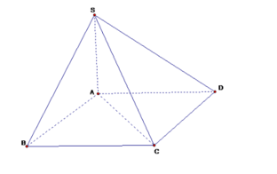 Khối chóp tứ giác S. ABCD có đáy là hình bình hành. Mặt phẳng (SAC) chia khối chóp S. ABCD thành mấy khối tứ diện. (ảnh 1)