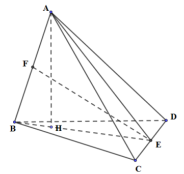 Khối tứ diện ABCD có cạnh AB = CD = a, độ dài tất cả các cạnh còn lại bằng b, 2b^2 > a^2 (ảnh 1)”></div>
<p><span>Gọi E, F lần lượt là trung điểm của CD, AB. Kẻ AH vuông góc với BE tại H. </span></p>
<p><span>Theo đề bài ta có: <span><span>(AB = CD = a,,,BC = BD = AC = AD = b)</span></span> </span></p>
<p><span><span>( Rightarrow AE = BE = sqrt {{b^2} – frac{{{a^2}}}{a}} )</span></span><span> </span></p>
<p><span>Ta có: <span><span>({S_{Delta BCD}} = frac{1}{2}BE.CD = frac{1}{2}.sqrt {{b^2} – frac{{{a^2}}}{4}} .a)</span></span> </span></p>
<p><span><span>[{rm{EF}} = sqrt {B{E^2} – B{F^2}} = sqrt {{b^2} – frac{{{a^2}}}{4} – frac{{{a^2}}}{4}} = sqrt {{b^2} – frac{{{a^2}}}{2}} ]</span></span><span> </span></p>
<p><span><span>({S_{Delta ABE}} = frac{1}{2}AH.BE = frac{1}{2}EF.AB Rightarrow AH.BE = EF.AB Leftrightarrow AH.sqrt {{b^2} – frac{{{a^2}}}{4}} = sqrt {{b^2} – frac{{{a^2}}}{2}} .a Leftrightarrow AH = frac{{sqrt {{b^2} – frac{{{a^2}}}{2}} .a}}{{sqrt {{b^2} – frac{{{a^2}}}{4}} }})</span></span><span> Thể tích khối tứ diện ABCD: <span><span>(V = frac{1}{3}AH.{S_{Delta BCD}} = frac{1}{3}.frac{{sqrt {{b^2} – frac{{{a^2}}}{2}} .a}}{{sqrt {{b^2} – frac{{{a^2}}}{4}} }}.frac{1}{2}.sqrt {{b^2} – frac{{{a^2}}}{4}} .a = frac{{{a^2}sqrt {{b^2} – frac{{{a^2}}}{2}} }}{6})</span></span> </span></p>
</div>
</div>
<p>Đăng bởi: <a href=