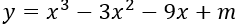 Tìm m để giá trị nhỏ nhất của hàm số y=x^3-3x^2-9x+m trên đoạn [0;4] bằng -25, khi đó hãy tính giá trị của biểu thức P=2m+1. (ảnh 3)