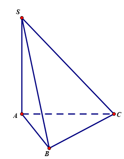  Cho hình chóp S.ABCcó đáy ABClà tam giác vuông tại B, AB=a, BC=2a, SA⊥(ABC), SA=3a. Thể tích của khối chóp S.ABCbằng (ảnh 1)