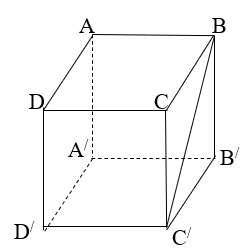 Hình lập phương có đường chéo của một mặt bên bằng  4cm. Tính thể tích của khối lập phương đó. (ảnh 1)