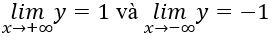 Đồ thị hàm số y=(x-1)/(|x|+1) có bao nhiêu đường tiệm cận? (ảnh 2)