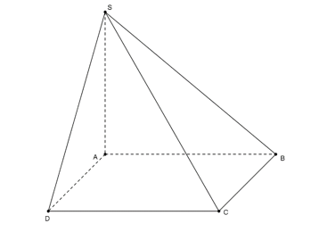 Cho hình chóp S.ABCD có đáy là hình vuông ABCD cạnh a, cạnh (ảnh 1)