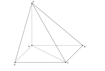 Cho hình chóp S.ABCD có đáy là hình vuông ABCD cạnh a, cạnh (ảnh 2)