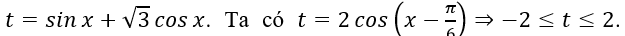 Cho hàm số y=f(x) là hàm đa thức bậc 3 và có bảng biến thiên như sau   Số nghiệm của phương trìnhf(sin⁡x+√3  cos⁡x )=0trong đoạn [0;5π/2] là (ảnh 3)