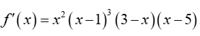 Cho hàm số  y=f(x) xác định trên  R và có  f'(x)= x^2(x-1)^3( 3-x)(x-5) Số điểm cực tiểu của đồ thị hàm số là (ảnh 1)