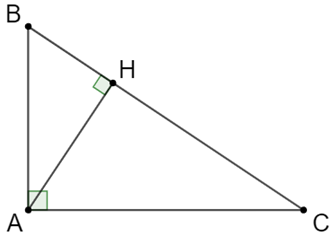 Cho tam giác ABC vuông tại A có đường cao AH. Chứng minh rằng: 1/AH^2 = 1/AB^2 + 1/AC^2 (ảnh 1)