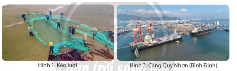 Hình 1 và hình 2 gợi cho em điều gì về hoạt động sản xuất ở vùng Duyên hải miền Trung? (ảnh 1)