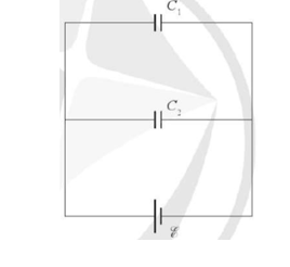 Hai tụ điện có điện dung lần lượt là C1 = 100uF ; C2 = 50 uF và được mắc vào nguồn điện (ảnh 1)