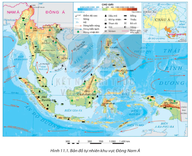 Nêu đặc điểm vị trí địa lý và phạm vi lãnh thổ khu vực Đông Nam Á (ảnh 1)