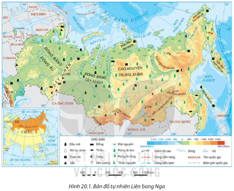 Nêu đặc điểm phạm vi lãnh thổ và vị trí địa lí của Liên bang Nga (ảnh 1)
