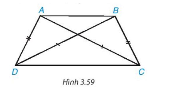 Chứng minh rằng nếu tứ giác có hai đường chéo bằng nhau và một cặp cạnh (ảnh 1)
