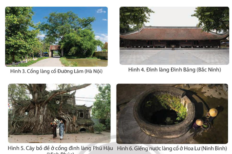 Đọc thông tin và quan sát các hình 3, 4, 5, 6, em hãy mô tả phong cảnh làng quê ở vùng Đồng bằng Bắc Bộ. (ảnh 1)