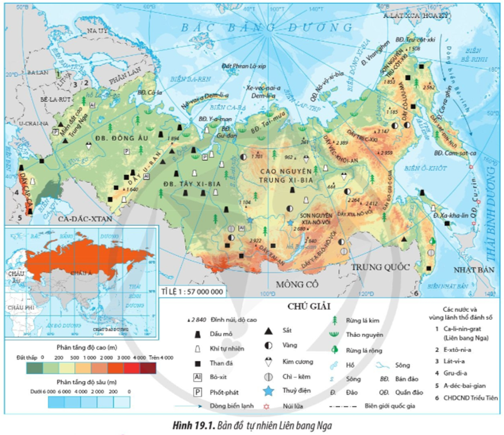 vị trí địa lí và phạm vi lãnh thổ đến phát triển kinh tế  - xã hội Liên bang Nga. (ảnh 1)