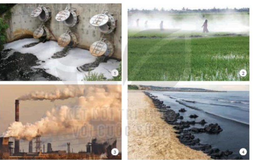 Nội dung các hình ảnh và thông tin phản ánh tình trạng ô nhiễm môi trường ở nước ta dưới tác động của phát triển kinh tế như thế nào? (ảnh 1)