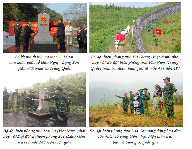 Em hãy sưu tầm hình ảnh về một trong hai chủ đề sau và thuyết minh trước lớp:  - Bảo vệ chủ quyền khu vực biên giới trên đất liền của Việt Nam. (ảnh 1)