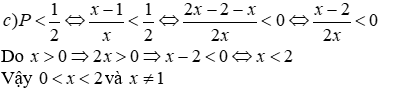 Cho P = (1 / (x - căn bậc hai x) - căn bậc hai x / (a - 2 căn bẫ hai x + 1)) : (căn bậc hai x) (ảnh 3)