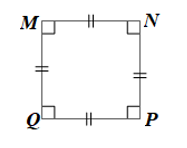 Cho hình vuông MNPQ. Chứng minh MNPQ vừa là hình chữ nhật vừa là hình thoi. (ảnh 1)