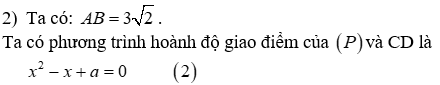 Cho parabol (P); y = -x^2 và đường thẳng d: y = x - 2. (P) cắt dtại hai điểm (ảnh 3)