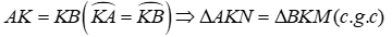 Cho nửa đường tròn (O; R) đường kính AB, K là điểm chính giữa  cung AB. Trên cung KB (ảnh 4)