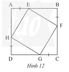c) Tứ giác EFGH là một hình vuông. (ảnh 1)
