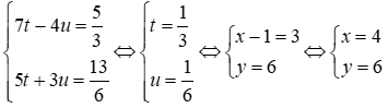 1) Giải hệ phương trình 7 / (x - 1) - 4/y = 5/13; 5 / (x - 1) + 3/y = 13/6 2) Cho  (ảnh 2)