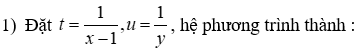 1) Giải hệ phương trình 7 / (x - 1) - 4/y = 5/13; 5 / (x - 1) + 3/y = 13/6 2) Cho  (ảnh 1)