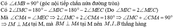 Cho (O; R). MN là dây không đi qua tâm.C, D là hai điểm bất kỳ thuộc dây MN (ảnh 8)