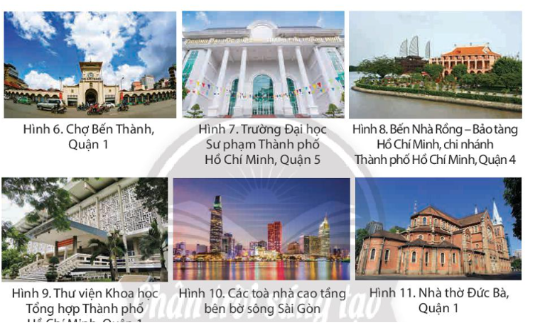 Đọc thông tin và quan sát các hình 6, 7, 8, 9, 10, 11, cho biết tại sao Thành phố Hồ Chí Minh là trung tâm kinh tế, văn hóa, giáo dục của cả nước. (ảnh 1)