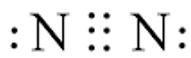 Viết công thức electron, công thức Lewis và công thức cấu tạo của phân tử nitrogen. (ảnh 1)