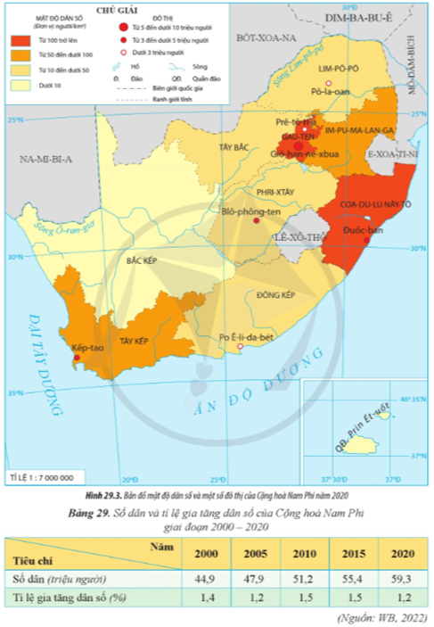 Trình bày đặc điểm dân cư của Cộng hòa Nam Phi (ảnh 1)