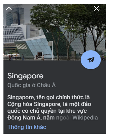Sử dụng Google Earth, em hãy nhập tên một quốc gia mà em muốn tới thăm vào ô tìm kiếm để tìm hiểu thông tin. Sau đó, kể với bạn những thông tin thú vị mà em đã tìm hiểu được. (ảnh 3)