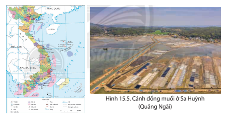 Dựa vào hình 15.4, hình 15.5 và thông tin trong bài, em hãy: - Kể tên một số mỏ khoáng sản vùng biển Việt Nam (ảnh 1)