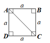 Tính độ dài đường chéo của hình vuông có độ dài cạnh là a. (ảnh 1)
