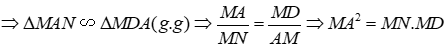 Cho đường tròn (O). Một điểm M nằm ngoài đường tròn (O), kẻ tiếp tuyến MA (ảnh 6)