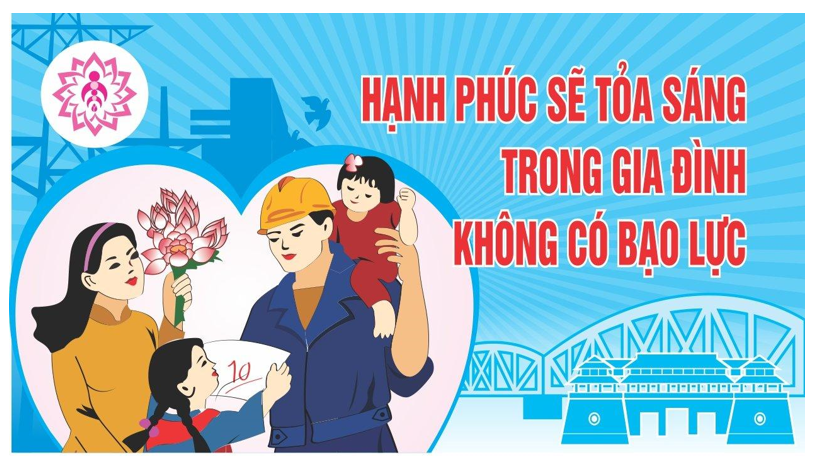 Thiết kế một áp phích với nội dung “Nói không với bạo lực gia đình”. (ảnh 1)