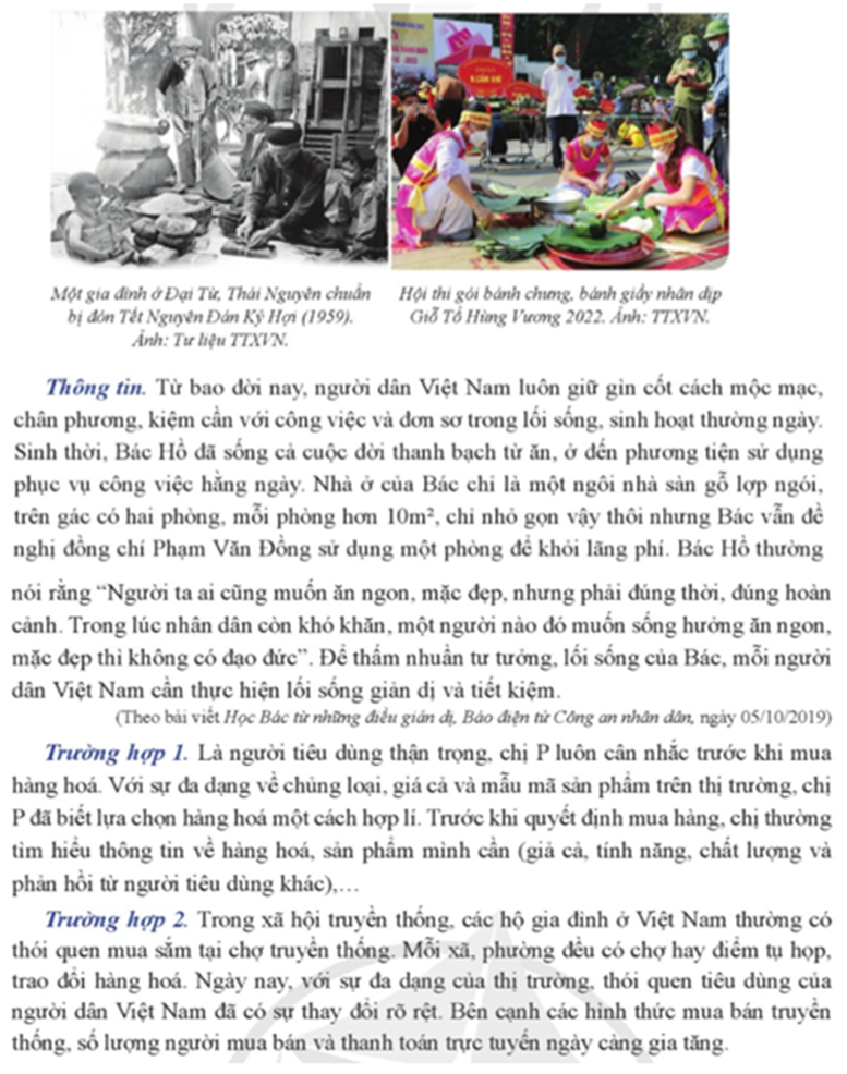 Ngoài những đặc điểm trên, theo em, văn hóa tiêu dùng Việt Nam còn có những đặc  (ảnh 1)