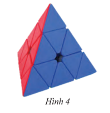 Tính thể tích khối rubik có dạng hình chóp tam giác đều (Hình 4). Biết khối rubik này có bốn mặt là các tam giác đều bằng nhau cạnh 4,7 cm (ảnh 1)