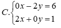 Cặp số (2; -3) là nghiệm của hệ phương trình nào A. 2x + y = 7; x - y = 5 (ảnh 3)