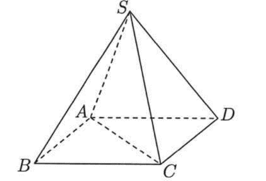 Cho hình chóp đều SABCD có chiều cao a, AC=2a (tham khảo hình bên). Tính khoảng cách từ điểm B  đến mặt phẳng (SCD). (ảnh 1)