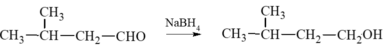 Khử các hợp chất carbonyl sau bởi NaBH4, hãy viết công thức cấu tạo của các sản phẩm: a) propanal; b) 2 – methylbutanal; c) butanone; d) 3 – methylbutan – 2 – one. (ảnh 1)