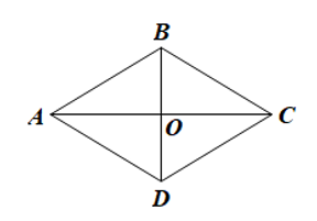 Cho hình thoi ABCD có hai đường chéo AC và BD cắt nhau tại O. Chứng minh: AC^2 + BD^2 = 4(OA^2 + OB^2) = 4AB^2. (ảnh 1)
