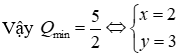 Cjo x > 0, y > 0 thoa mãn xy = 6. Tìm giá trị nhỏ nhất của biểu thức Q = 2/x + 3/y + 6/(3x + 2y) (ảnh 4)