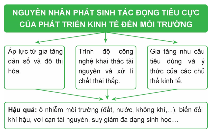 Xác định nguyên nhân dẫn đến ô nhiễm, suy thoái môi trường do tác động của phát triển kinh tế. (ảnh 1)