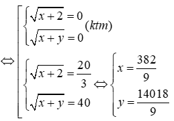 1) Giải hệ phương trình: 6 căn bậc hai (x + 2) = căn bậc hai (x + y); 3 / căn bậc hai (x + y) (ảnh 3)